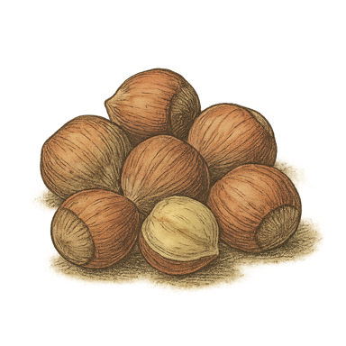 Hazelnuts (dry, roasted)