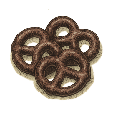 Mini Dark Chocolate Pretzels